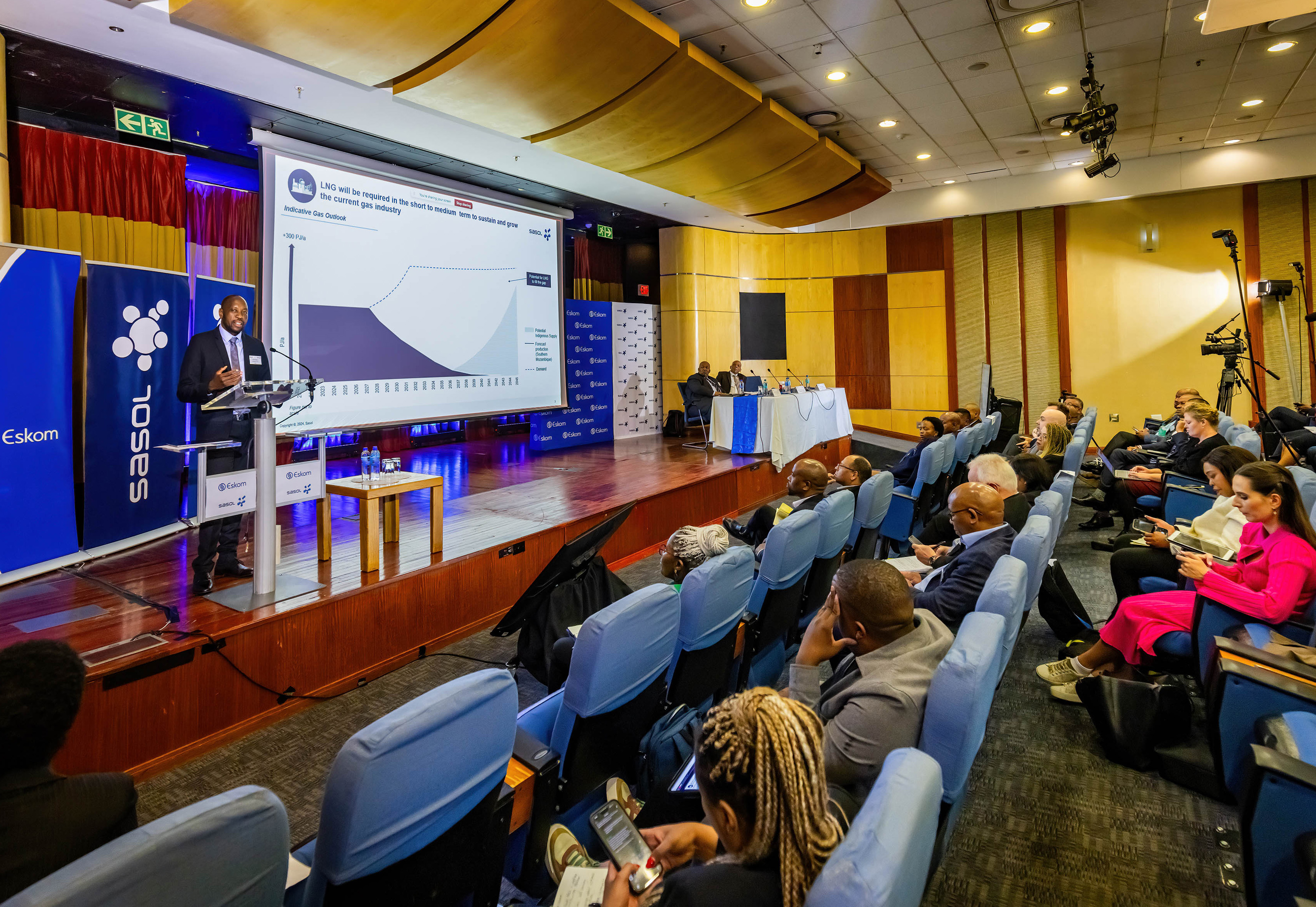 Sasol President and CEO, Simon Baloyi speaking at the ceremony