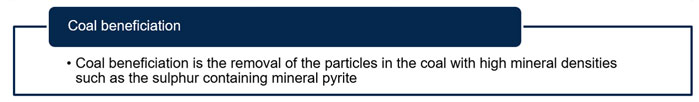 Coal beneficiation description