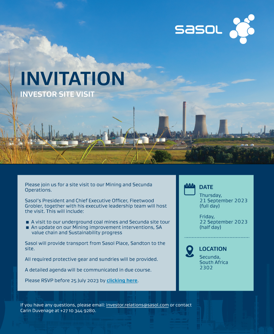 Secunda site visit invite