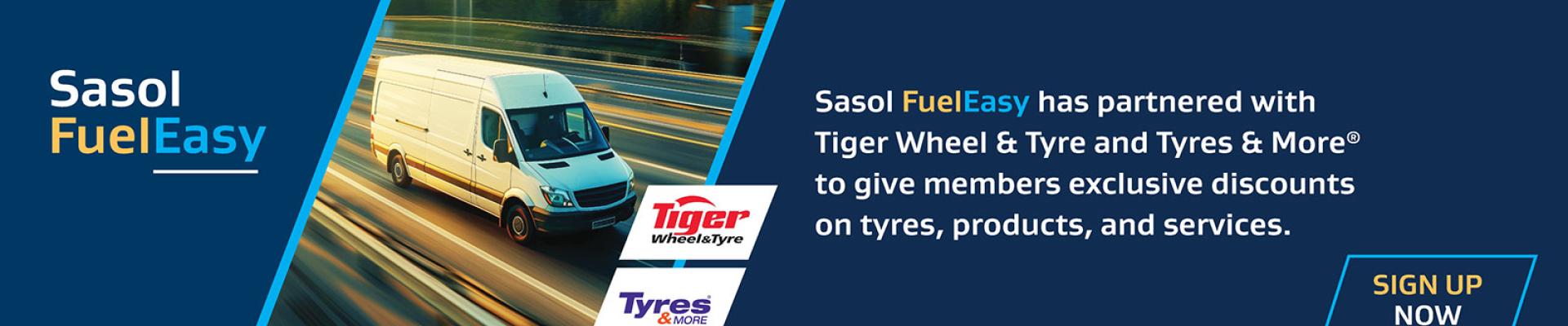 Sasol FuelEasy tyres banner