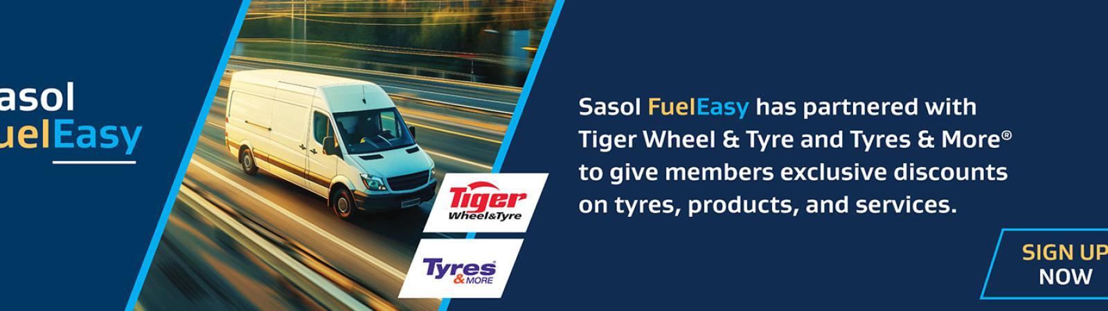Sasol FuelEasy tyres banner